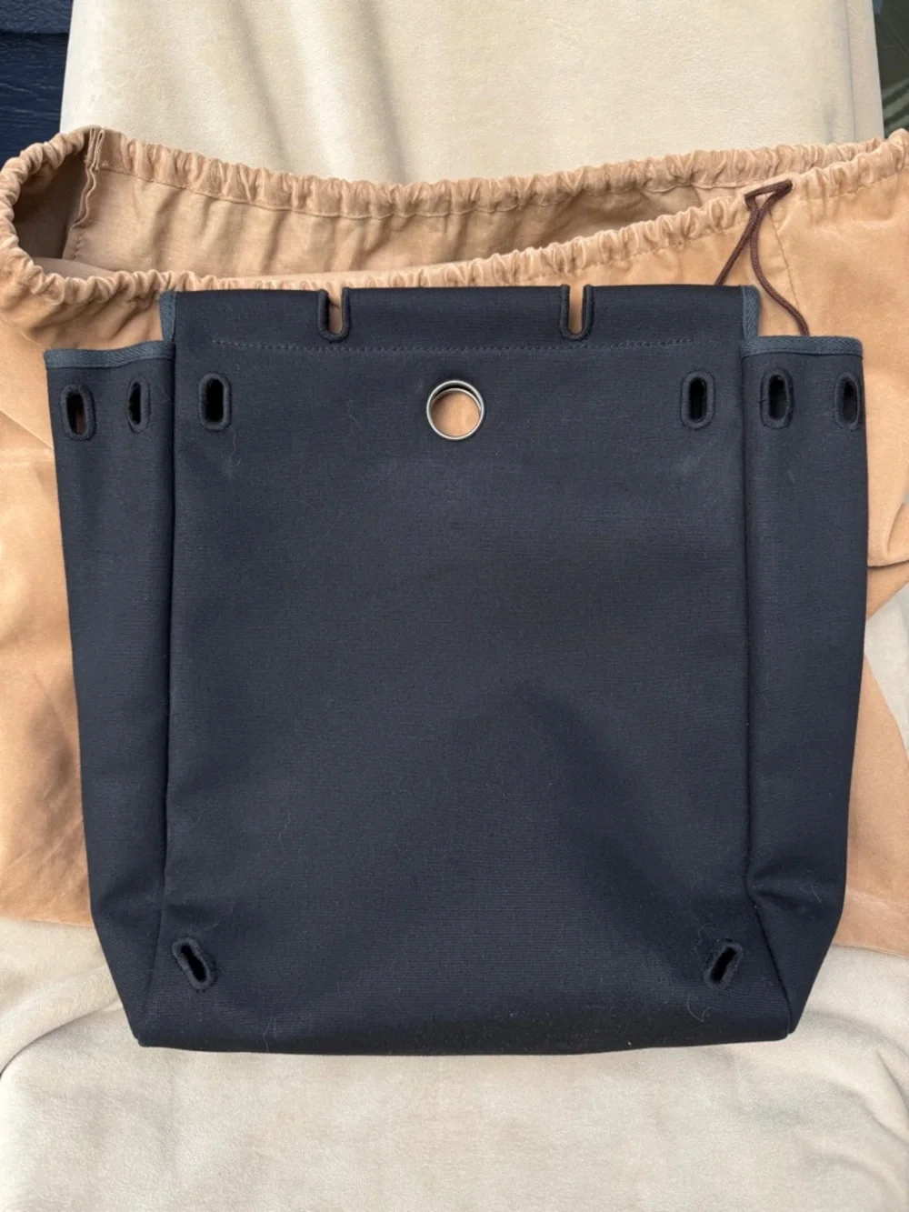 Hermès Herbag Backpack Black Toile Vache Hunter Palladium Full Set VTG Full Set - Picture 11 of 15